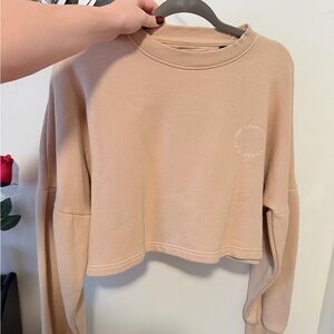 PINK SODA SPORT Beige Cropped SWEATSHIRT